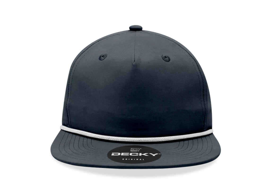 Decky - 6032 Classic Rope Cap, 5 Panel Flat Bill Hat, Snapback - MAD Merch USA