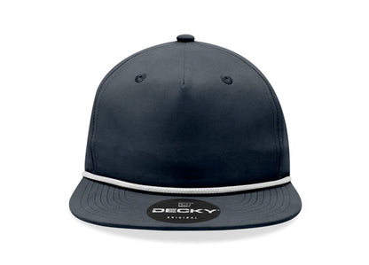 Decky - 6032 Classic Rope Cap, 5 Panel Flat Bill Hat, Snapback - MAD Merch USA