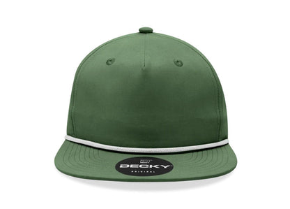 Decky - 6032 Classic Rope Cap, 5 Panel Flat Bill Hat, Snapback - MAD Merch USA
