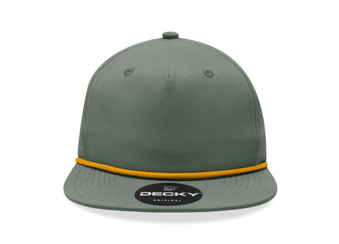 Decky - 6032 Classic Rope Cap, 5 Panel Flat Bill Hat, Snapback - MAD Merch USA