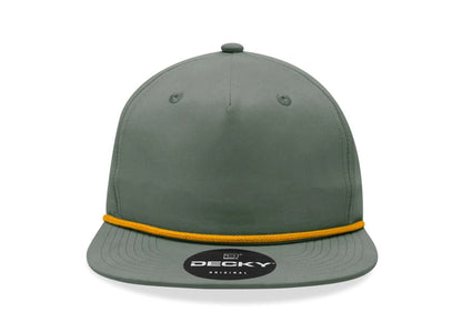 Decky - 6032 Classic Rope Cap, 5 Panel Flat Bill Hat, Snapback - MAD Merch USA