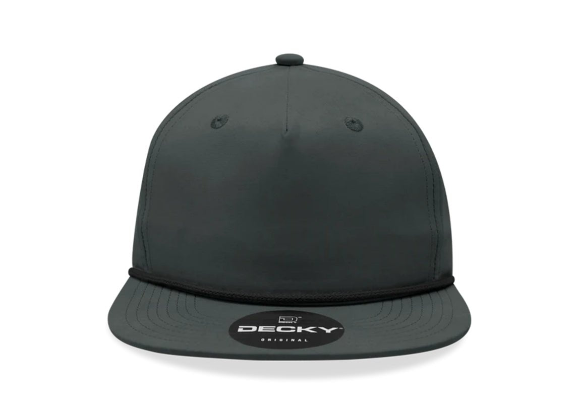 Decky - 6032 Classic Rope Cap, 5 Panel Flat Bill Hat, Snapback - MAD Merch USA