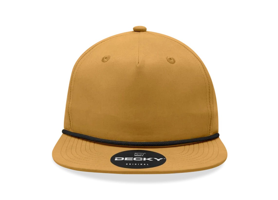 Decky - 6032 Classic Rope Cap, 5 Panel Flat Bill Hat, Snapback - MAD Merch USA