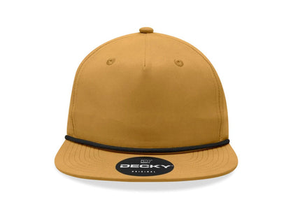 Decky - 6032 Classic Rope Cap, 5 Panel Flat Bill Hat, Snapback - MAD Merch USA