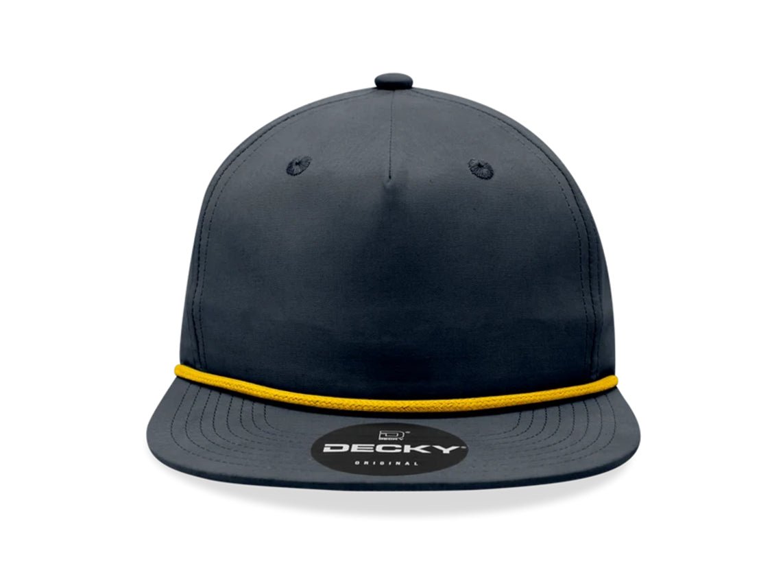 Decky - 6032 Classic Rope Cap, 5 Panel Flat Bill Hat, Snapback - MAD Merch USA
