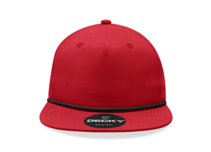 Decky - 6032 Classic Rope Cap, 5 Panel Flat Bill Hat, Snapback - MAD Merch USA