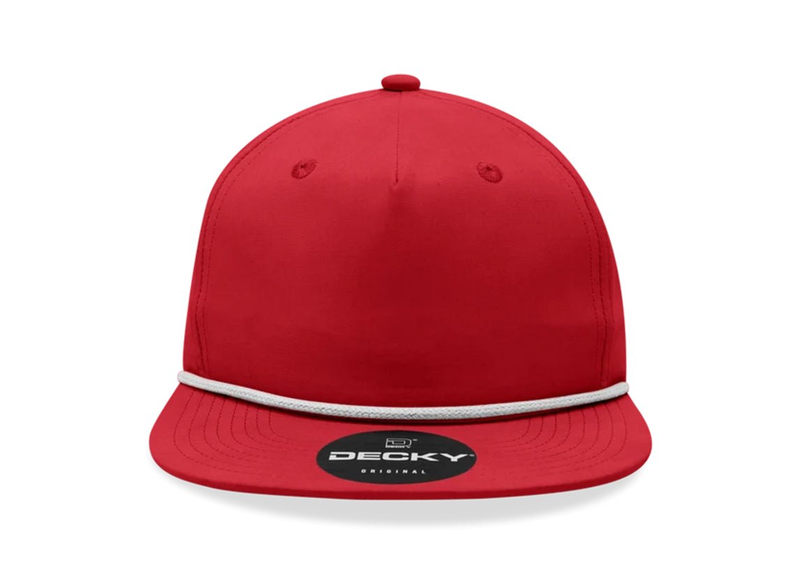 Decky - 6032 Classic Rope Cap, 5 Panel Flat Bill Hat, Snapback - MAD Merch USA