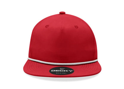 Decky - 6032 Classic Rope Cap, 5 Panel Flat Bill Hat, Snapback - MAD Merch USA