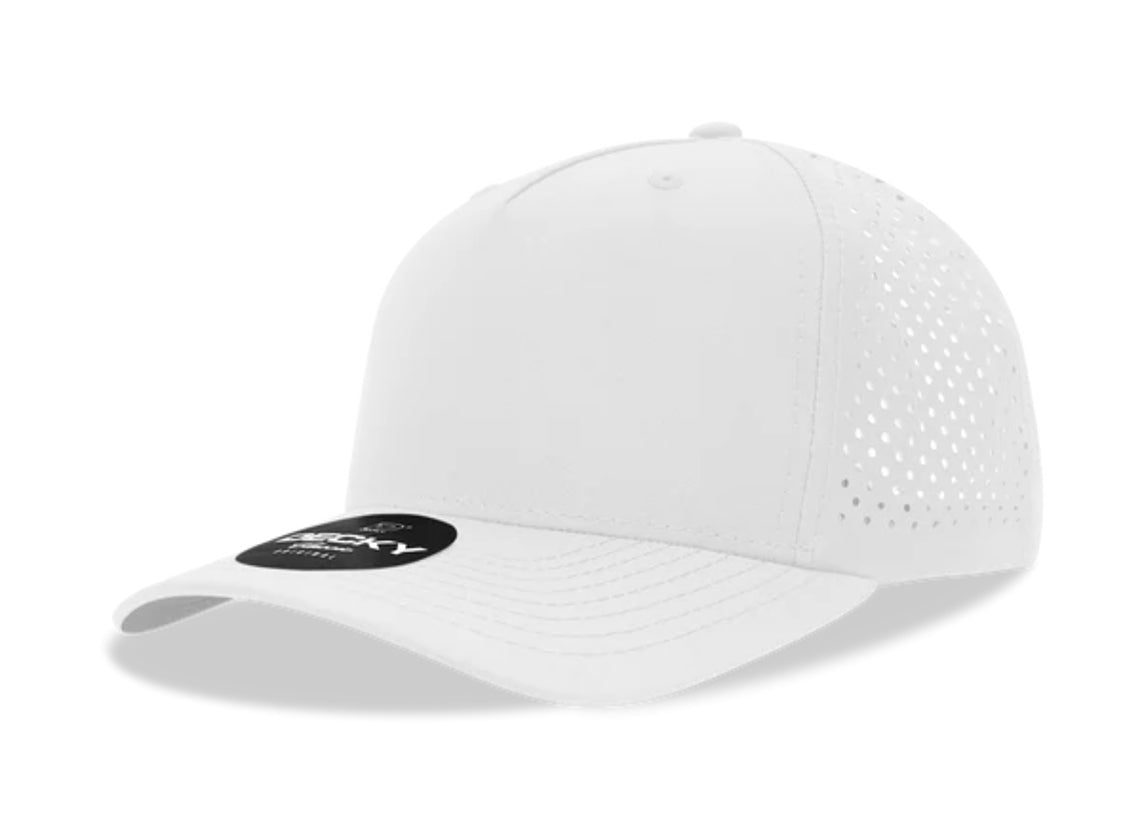 Decky - 6225 5 Panel Mid Profile Structured Perforated Performance Cap - MAD Merch USA