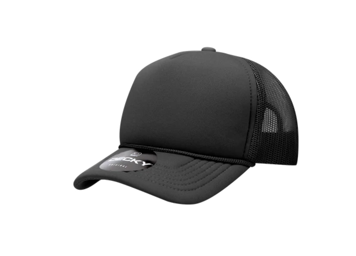Decky -7010 - Youth 5 Panel Mid Profile Structured Foam Trucker, Kids Foam Trucker Hat, Mesh Back - MAD Merch USA