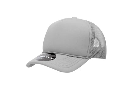 Decky -7010 - Youth 5 Panel Mid Profile Structured Foam Trucker, Kids Foam Trucker Hat, Mesh Back - MAD Merch USA