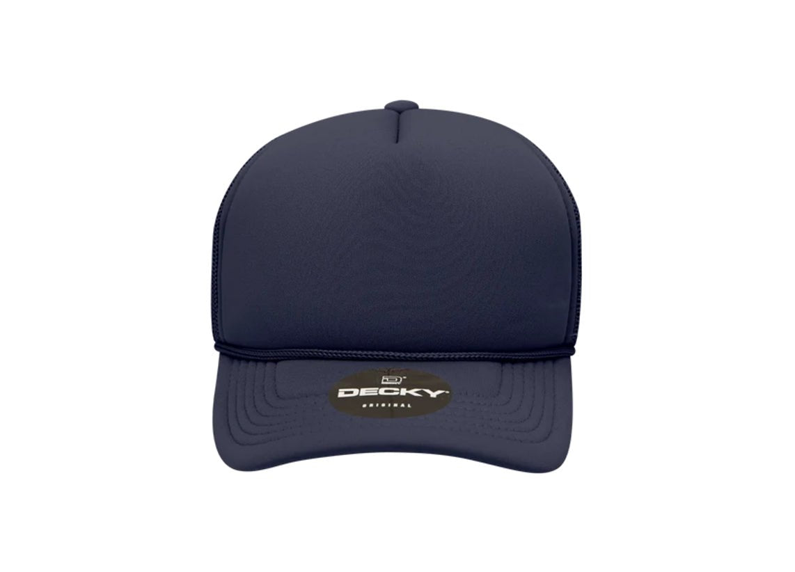 Decky -7010 - Youth 5 Panel Mid Profile Structured Foam Trucker, Kids Foam Trucker Hat, Mesh Back - MAD Merch USA