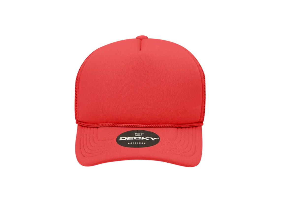 Decky -7010 - Youth 5 Panel Mid Profile Structured Foam Trucker, Kids Foam Trucker Hat, Mesh Back - MAD Merch USA