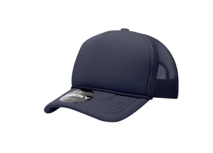 Decky -7010 - Youth 5 Panel Mid Profile Structured Foam Trucker, Kids Foam Trucker Hat, Mesh Back - MAD Merch USA