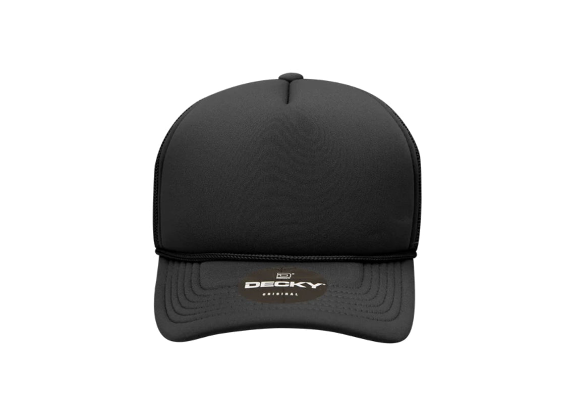 Decky -7010 - Youth 5 Panel Mid Profile Structured Foam Trucker, Kids Foam Trucker Hat, Mesh Back - MAD Merch USA