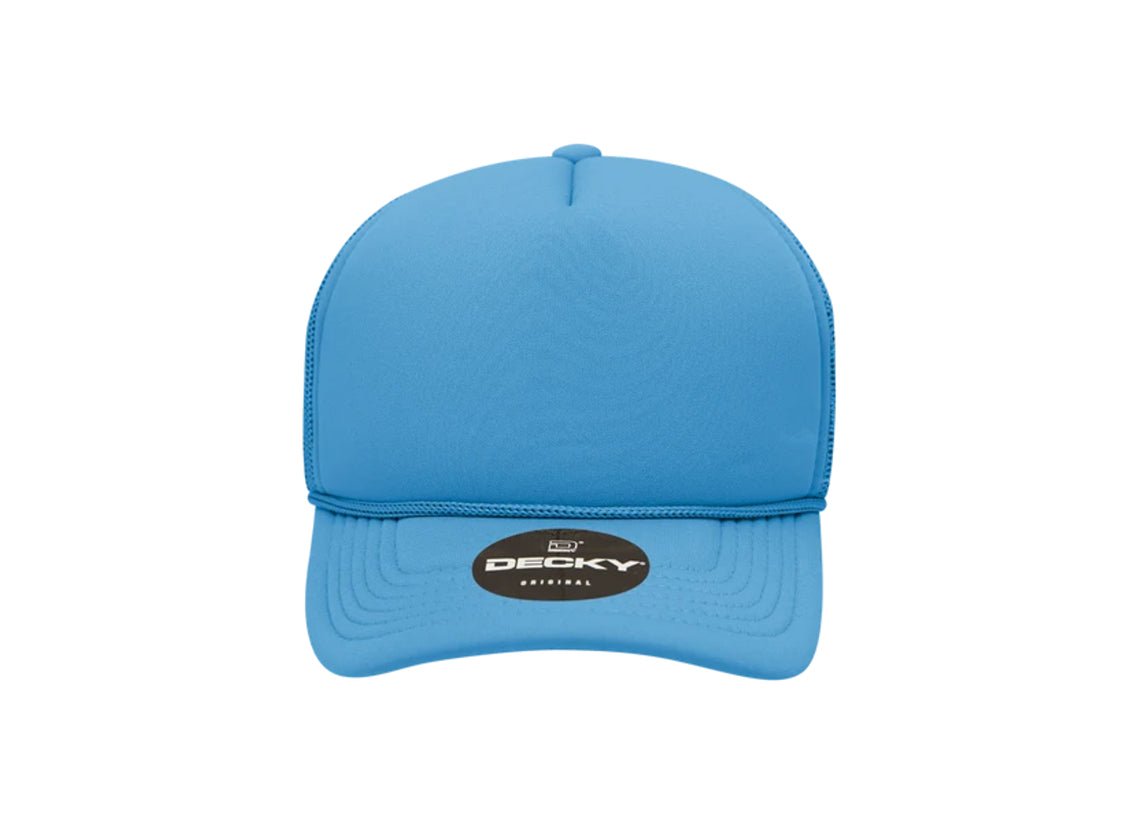 Decky -7010 - Youth 5 Panel Mid Profile Structured Foam Trucker, Kids Foam Trucker Hat, Mesh Back - MAD Merch USA