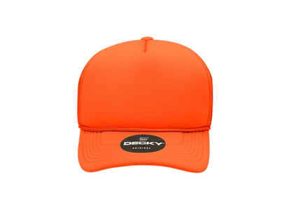 Decky -7010 - Youth 5 Panel Mid Profile Structured Foam Trucker, Kids Foam Trucker Hat, Mesh Back - MAD Merch USA