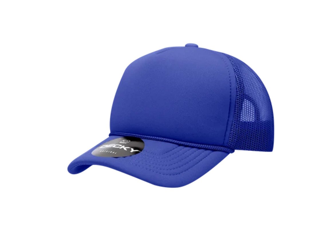 Decky -7010 - Youth 5 Panel Mid Profile Structured Foam Trucker, Kids Foam Trucker Hat, Mesh Back - MAD Merch USA
