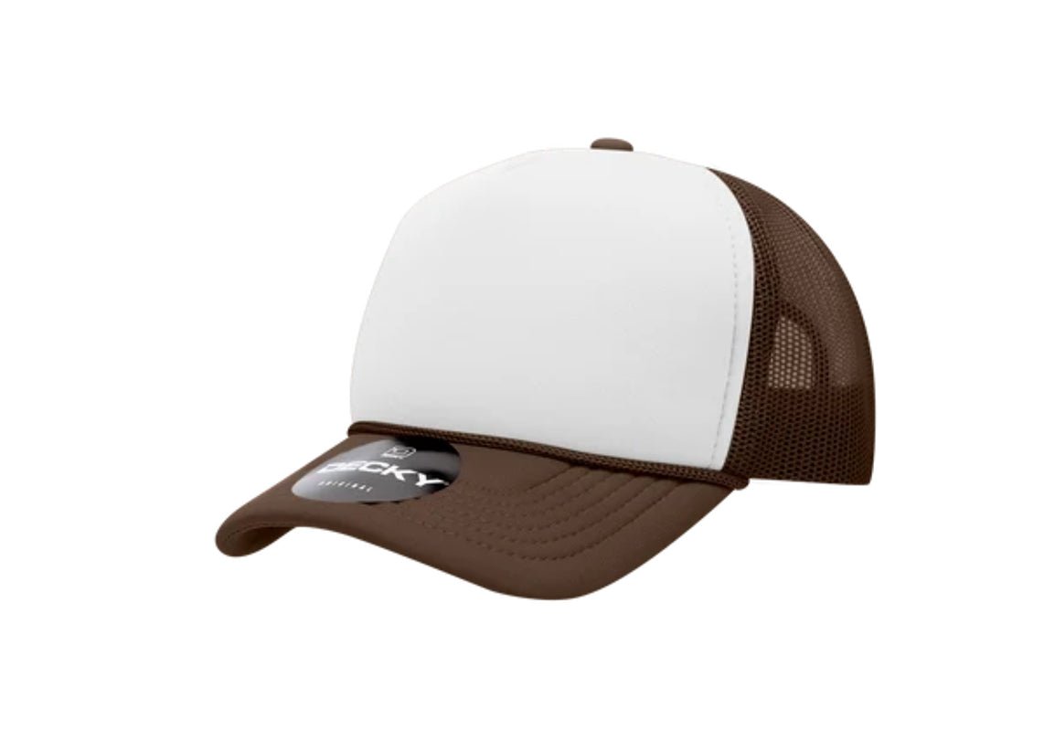 Decky -7010 - Youth 5 Panel Mid Profile two-tone Structured Foam Trucker, Kids Foam Trucker Hat, Mesh Back - MAD Merch USA