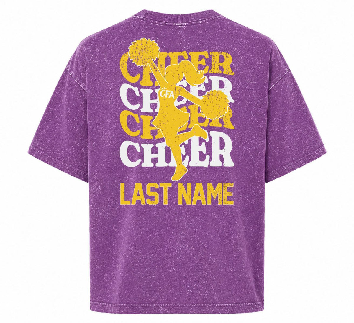 GFA Adult Personalized Cheer Vintage Acid Wash T-Shirt - MAD Merch USA