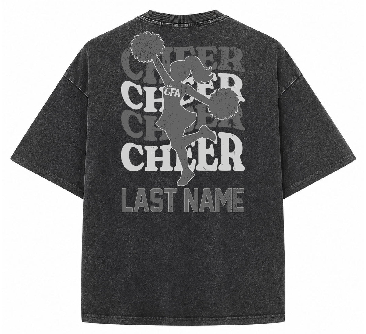 GFA Adult Personalized Cheer Vintage Acid Wash T-Shirt - MAD Merch USA