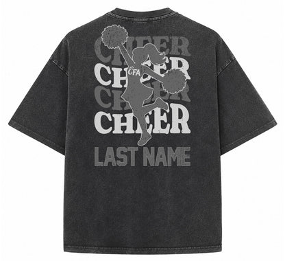 GFA Adult Personalized Cheer Vintage Acid Wash T-Shirt - MAD Merch USA