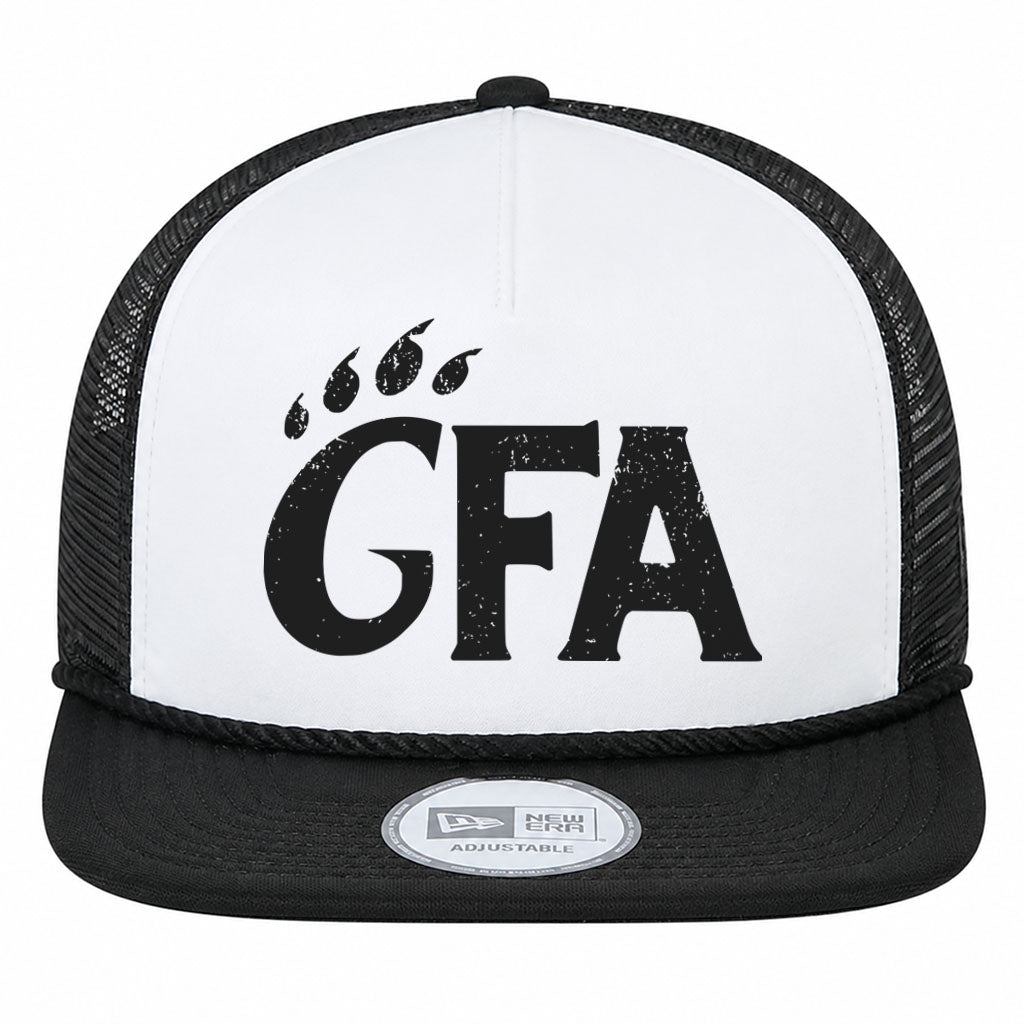 GFA Distressed Logo New Era Foam Rope Trucker Cap - MAD Merch USA