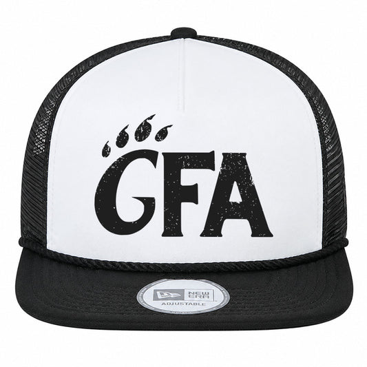 GFA Distressed Logo New Era Foam Rope Trucker Cap - MAD Merch USA
