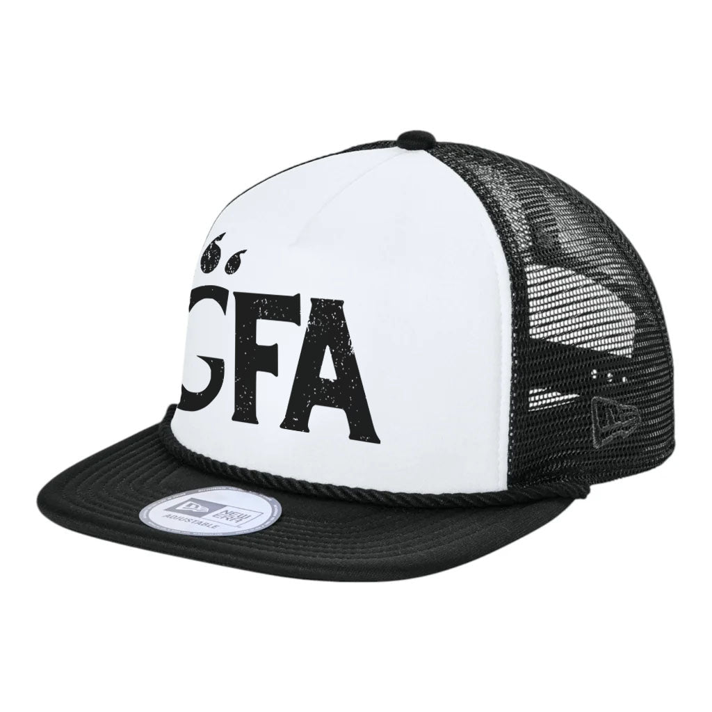 GFA Distressed Logo New Era Foam Rope Trucker Cap - MAD Merch USA