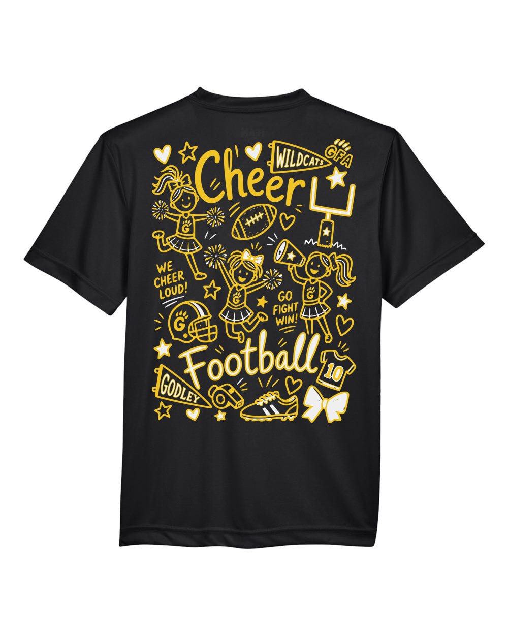 GFA Youth Performance T-Shirt – Cheer Doodle - MAD Merch USA