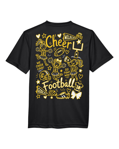 GFA Youth Performance T-Shirt – Cheer Doodle - MAD Merch USA