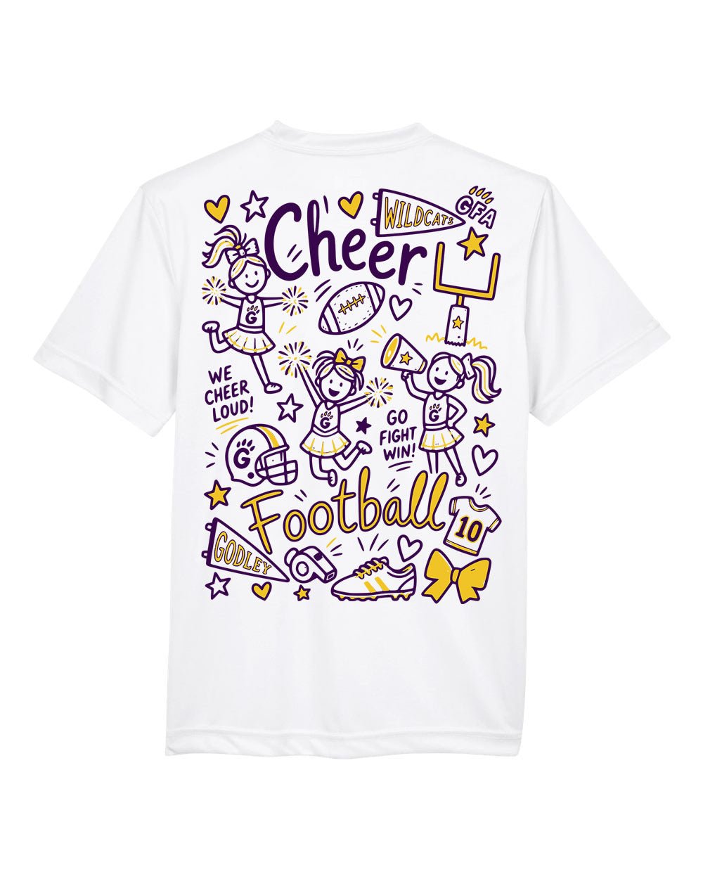 GFA Youth Performance T-Shirt – Cheer Doodle - MAD Merch USA