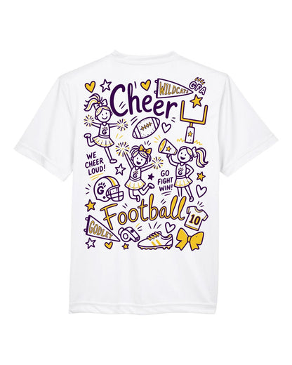 GFA Youth Performance T-Shirt – Cheer Doodle - MAD Merch USA