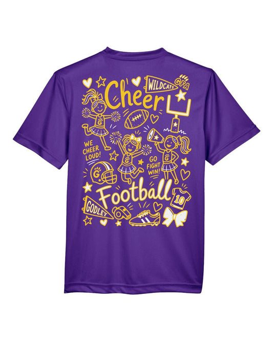 GFA Youth Performance T-Shirt – Cheer Doodle - MAD Merch USA