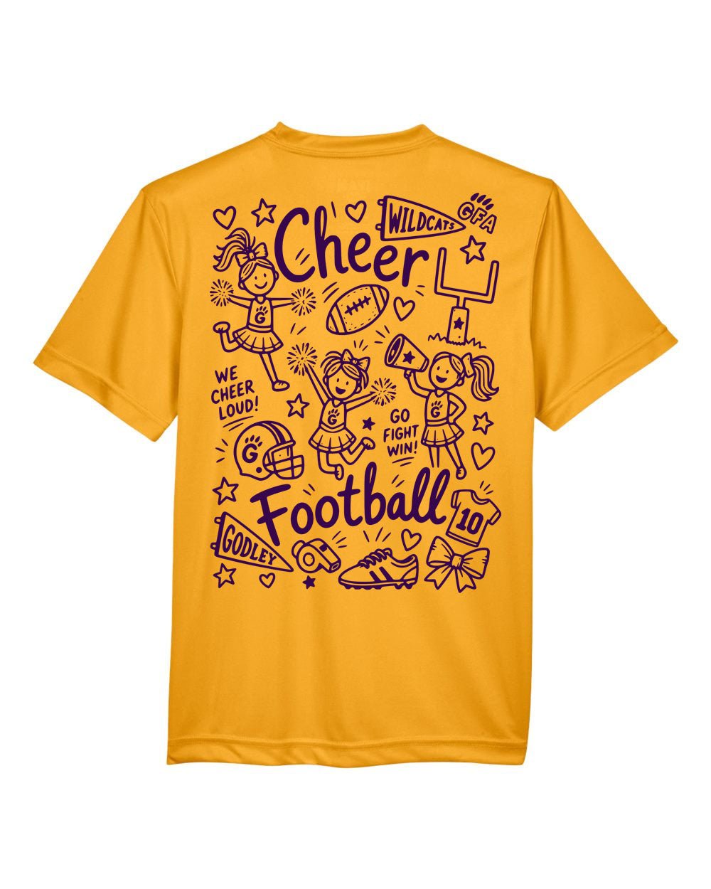 GFA Youth Performance T-Shirt – Cheer Doodle - MAD Merch USA
