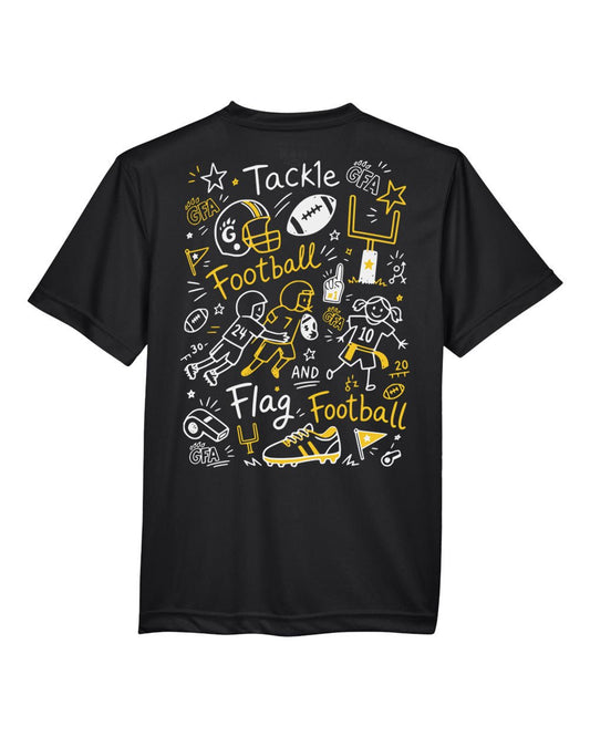 GFA Youth Performance T-Shirt – Football Doodle - MAD Merch USA
