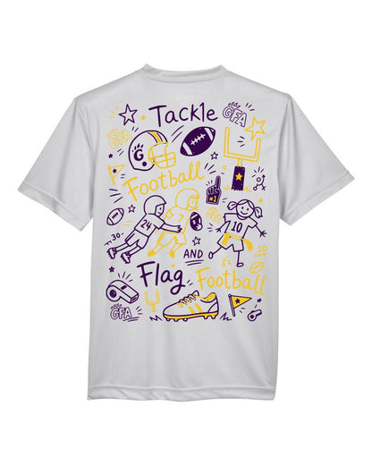 GFA Youth Performance T-Shirt – Football Doodle - MAD Merch USA
