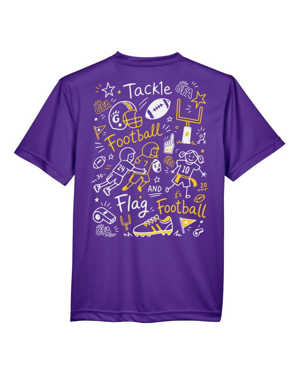 GFA Youth Performance T-Shirt – Football Doodle - MAD Merch USA