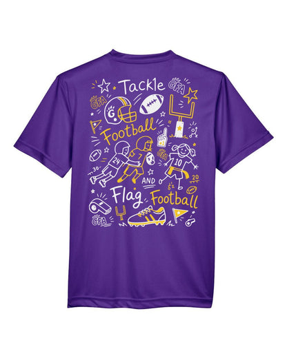 GFA Youth Performance T-Shirt – Football Doodle - MAD Merch USA