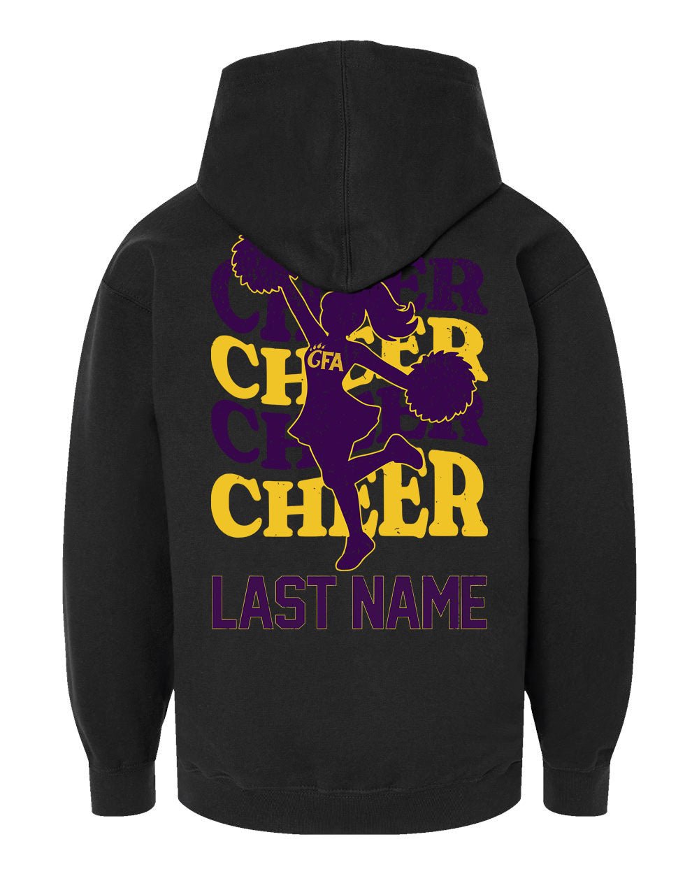 GFA Youth Personalized Cheer Hoodie - MAD Merch USA
