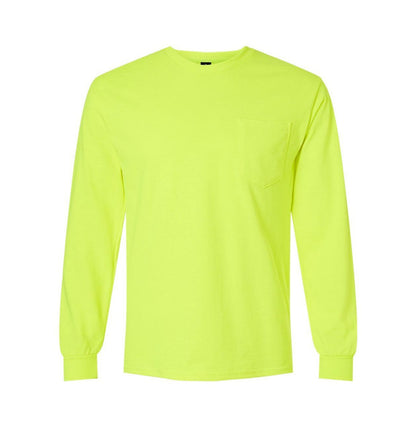Gildan - Unisex Ultra Cotton® Long Sleeve Pocket T-Shirt - 2410 - MAD Merch USA