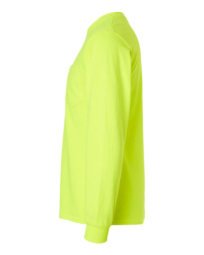 Gildan - Unisex Ultra Cotton® Long Sleeve Pocket T-Shirt - 2410 - MAD Merch USA