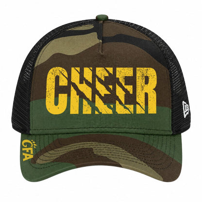 Godley GFA “CHEER” New Era Camo Trucker Cap - MAD Merch USA