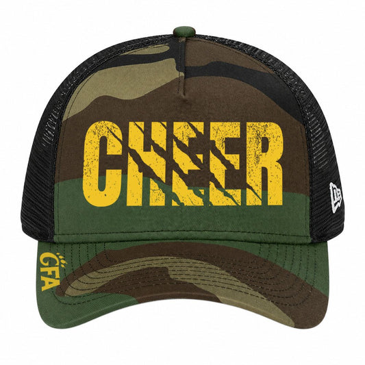 Godley GFA “CHEER” New Era Camo Trucker Cap - MAD Merch USA