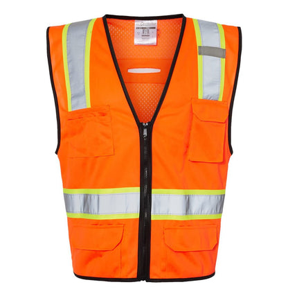 Kishigo - Unisex 6 Pocket Contrast Class 2 Vest - 1580-1581 - MAD Merch USA