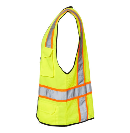 Kishigo - Unisex 6 Pocket Contrast Class 2 Vest - 1580-1581 - MAD Merch USA