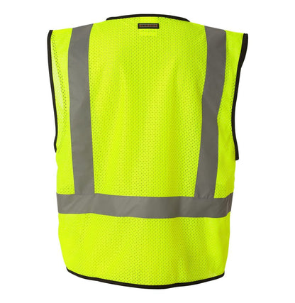 Kishigo - Unisex Economy Single Pocket Hook-and-Loop Mesh Vest - 1193-1194 - MAD Merch USA
