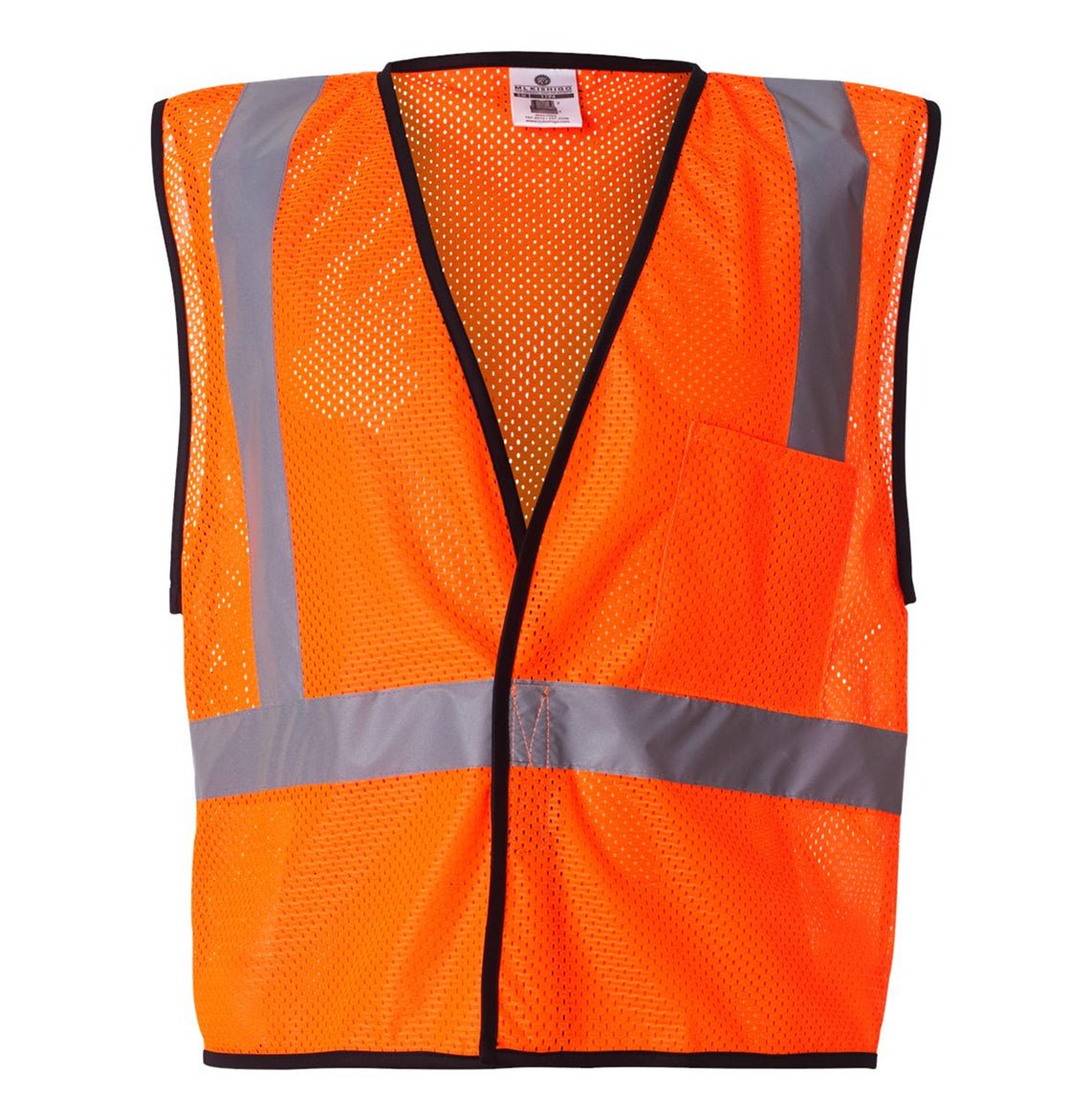 Kishigo - Unisex Economy Single Pocket Hook-and-Loop Mesh Vest - 1193-1194 - MAD Merch USA