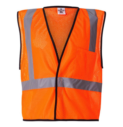 Kishigo - Unisex Economy Single Pocket Hook-and-Loop Mesh Vest - 1193-1194 - MAD Merch USA