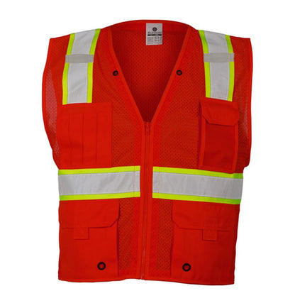 Kishigo - Unisex EV Series® Enhanced Visibility Multi-Pocket Mesh Vest - B100-111 - MAD Merch USA